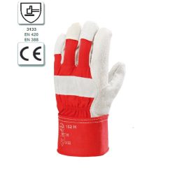   Erős marhahasíték rakodókesztyű tenyérbéléssel, Védőkesztyű nagy igénybevételre