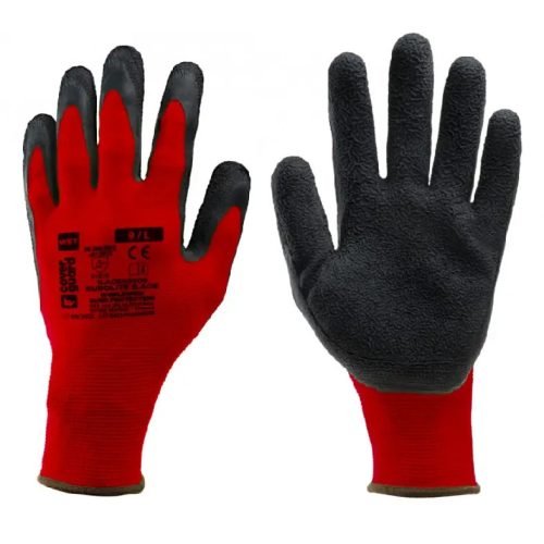 1LACE EUROLITE POLIÉSZTER MUNKAVÉDELMI KESZTYŰ LATEX TENYÉRREL 11