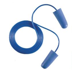   30210, Earline kék, zsinóros, lekerekített hengeres füldugó beépített fémgolyóval (SNR 37dB)
