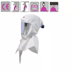   könnyű kámzsa festéktartó pp anyagból, újrahasználható fejkeret, cserélhető külső