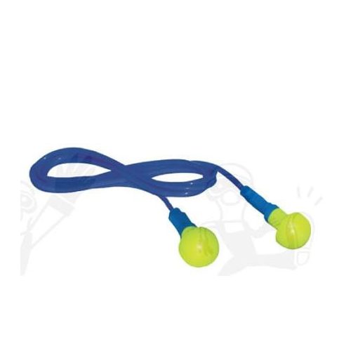 Push-In Corded füldugó zsinóros, gomba alakú, műanyag szárral (SNR 38dB) 30113, szín: Lime