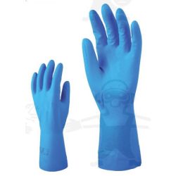   Akrilonitril, kék, 32 cm hosszú, mikroorganizmusok- és vegyszerek elleni munkavédelmi kesztyű (5557-5560)