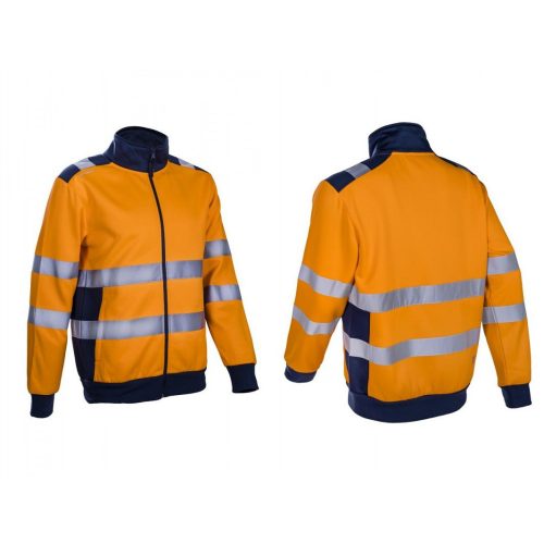 5GOK1703XL,  GOKKAN HI-VIZ NARANCS CIPZÁRAS PULÓVER_3XL