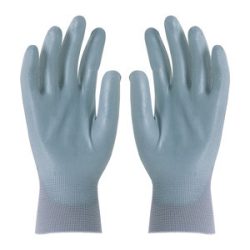   6032, SZÜRKE PRECÍZIÓS POLIÉSZTER KESZTYŰ, POLIURETÁN MÁRTOTT TENYÉRREL_12 (6032)