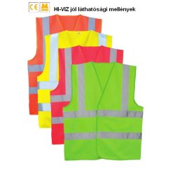   70265,  Fluo jólláthatósági mellény (70262 modell), 2 kereszt, 1 hosszanti csík, sárga