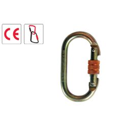 71110, Karabiner, csavarmenetes, 18 mm nyílású, acél