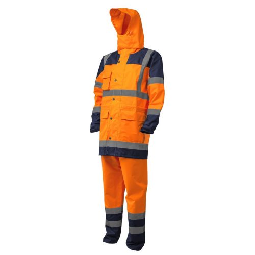 HYDRA HI-VIZ PE MUNKAVÉDELMI ESŐÖLTÖNY NARANCS/KÉK L (7HYDOL), méret: L, szín: narancs/kék