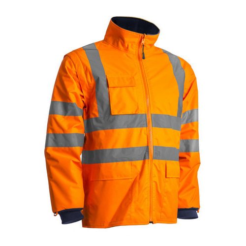 KANATA 4/1 HI-VIZ NARANCS/KÉK PE MUNKAVÉDELMI KABÁT XXL (7KANOXXL), XXL, Narancssárga/kék