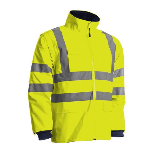 7KANYM, KANATA 4/1 HI-VIZ SÁRGA/KÉK PE MUNKAVÉDELMI KABÁT M (7KANYM)