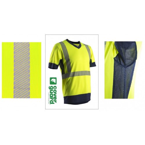 7KOMYXXXL,  KOMO HI-VIZ SÁRGA RÖVID UJJÚ PÓLÓ_3XL