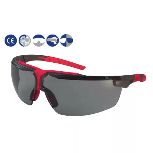 Uvex Védőszemüveg állítható szár, karc-, pára-, vegyszerálló, füstszínű (SV-NC)