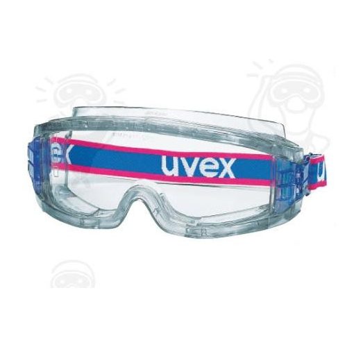 9301714, Uvex Ultravision gumipántos védőszemüveg, páramentes, vegyszerálló acetát lencsével
