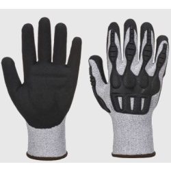   A723 Portwest TPV Impact Cut vágásbiztos munkavédelmi kesztyű, C szintű vágásbiztos, TPV kézfej védelem ütésállóságot és nagyfokú rugalmasságot biztosít. A nitril mikro hab bevonat kiváló tapadást és védelmet nyújt folyadékok behatolása ellen
