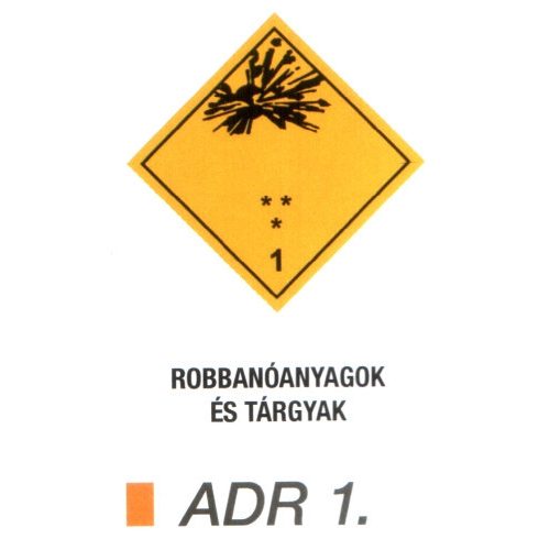 Robbanó anyagok és tárgyak ADR 1