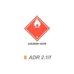 Gyúlékony gázok ADR 2.1/f
