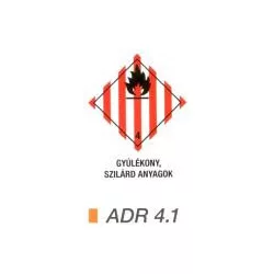 Gyúlékony, szilárd anyag ADR 4.1