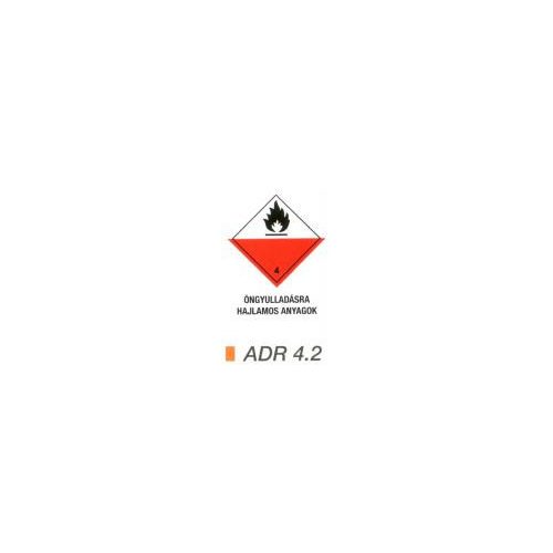 Öngyulladásra hajlamos anyag ADR 4.2