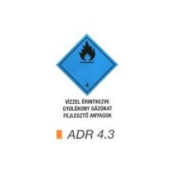   Vízzel érintkezve gyúlékony gázokat fejlesztö anyag ADR 4.3