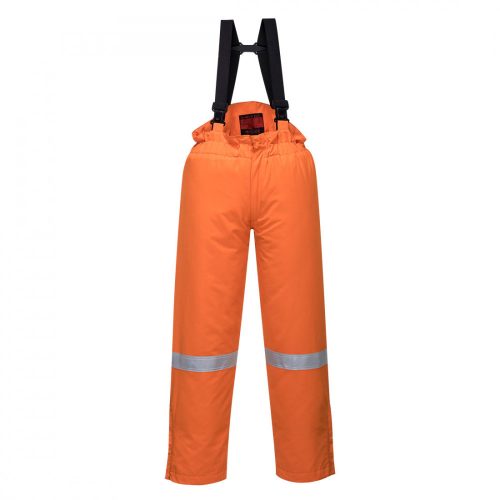 AF83ORRS, AF83 - Araflame bélelt téli kantáros nadrág, Narancssárga, S