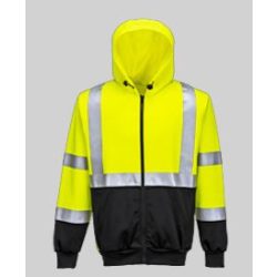 B315 - Hi-Vis kéttónusú kapucnis pulóver