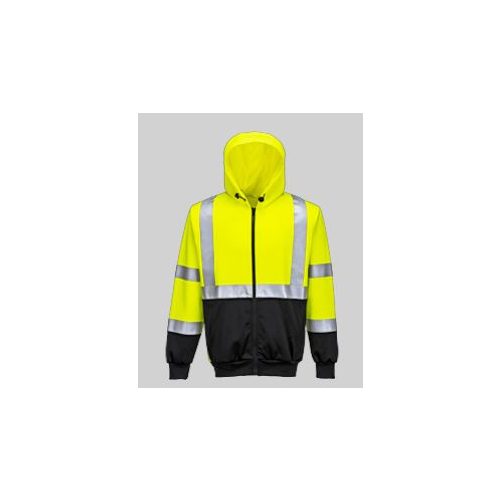 B315 - Hi-Vis kéttónusú kapucnis pulóver