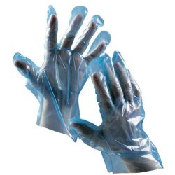 DUCK BLUE egyszerhasználatos PE kék munkavédelmi kesztyű