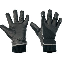   ATRA Meleg téli munkavédelmi kesztyű, vízálló, légáteresztő membránnal, PU-poliészter tenyérrel, nylon kézfejjel, kötött mandzsettával, fényvisszavető szálakkal. Thinsulate 40 g bélés.