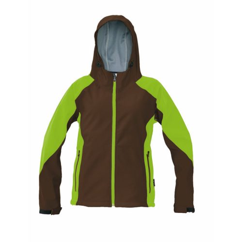 YOWIE SOFTSHELL kabát barna/zöld XXL