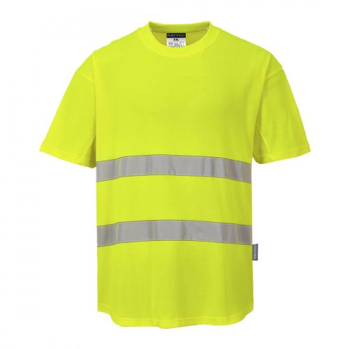C394YERL, C394-s Portwest, Hálós póló  Sárga színben, méret: L