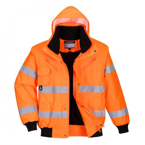 C467ORRXXL, C467-s Portwest, Hi-Vis 3 az 1-ben bomber kabát, Jólláthatósági