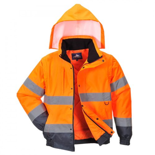 C468ORRXXXL, C468-s Portwest, HiVis 2 az 1-ben kabát  Narancssárga színben, méret: XXXL