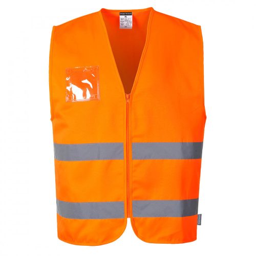 C497ORRM, C497-s Portwest, Hi-Vis kevertszálas mellény  Narancssárga színben, méret: M