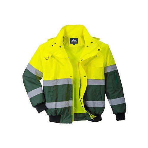 C565YGRXXXL, C565-s Portwest, X Hi-Vis Bomber kabát  Sárga/zöld színben, méret: XXXL