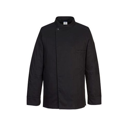 Portwest, Surrey Chef Jacket  L/S, Black, S-s