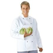 Portwest, Surrey Chef Jacket  L/S, Black, S-s