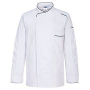 Portwest, Surrey Chef Jacket  L/S, Black, S-s