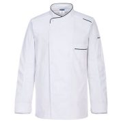 Portwest, Surrey Chef Jacket  L/S, Black, S-s