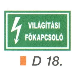 Világítási fökapcsoló D18