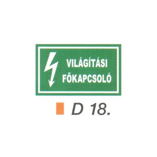 Világítási fökapcsoló D18