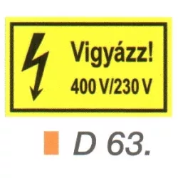 Vigyázz! 400 V/230 V D63