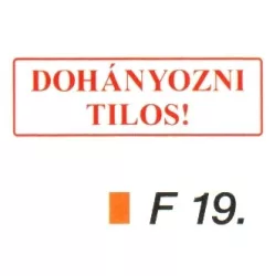Dohányozni tilos! F19