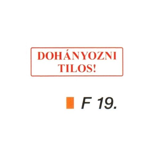 Dohányozni tilos! F19