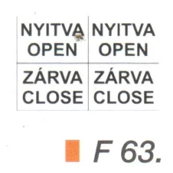 Nyitva-Open/Zárva-Closed F63