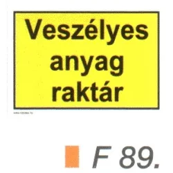 Veszélyes anyag raktár F89