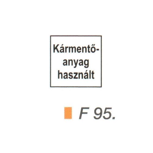 Kármentö anyag (használt) F95
