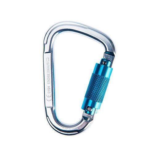 FP32 Portwest Aluminium Twist Lock munkavédelmi karabiner magasban végzett munkához, Könnyű csavaros 20mm nyílással. Szakítóerő: 23kN