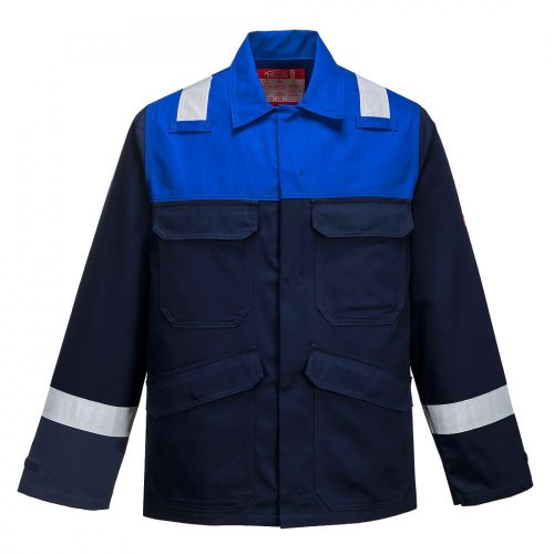 FR55NRRXXL, Antisztatikus kéttónusú kabát FR55, Navy/Royal kék, XXL