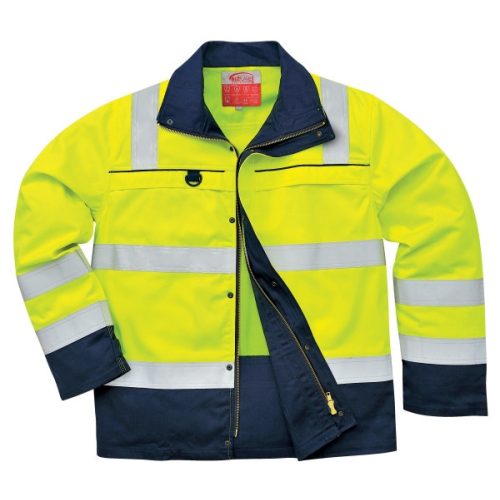 FR61YNRXXL, Portwest FR61 HiVis Multi-Norm jól láthatósági munkavédelmi kabát fényvisszaverő