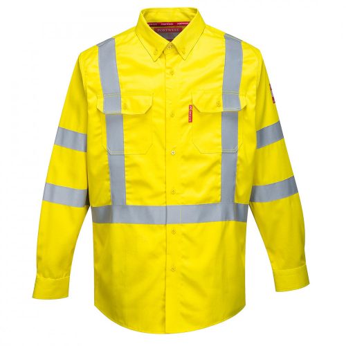 FR95YERS, Portwest Bizflame 88/12 FR Hi-Vis ing, Yellow, méret: S