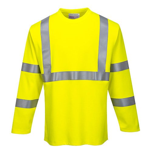 FR96YERS, Portwest Modaflame Knit FR Hi-Vis hosszú ujjú pólóing, Cikkszám: FR96